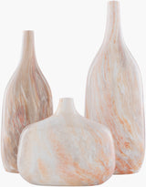 Marble Vase MBL-002 in White, front view