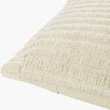 Monacizzo Accent Pillow MCZ-002 in Ecru, corner detail