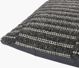 Monacizzo Accent Pillow MCZ-003 in Charcoal, corner detail