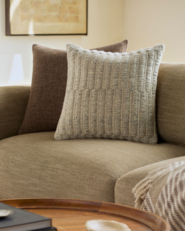 Monacizzo Accent Pillow MCZ-004 in Sage, styled in a room