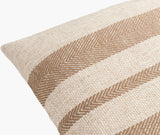 Mobley Accent Pillow MEY-002 in Light Beige, corner detail