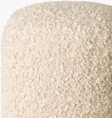 Mohave Pouf in ivory, corner detail