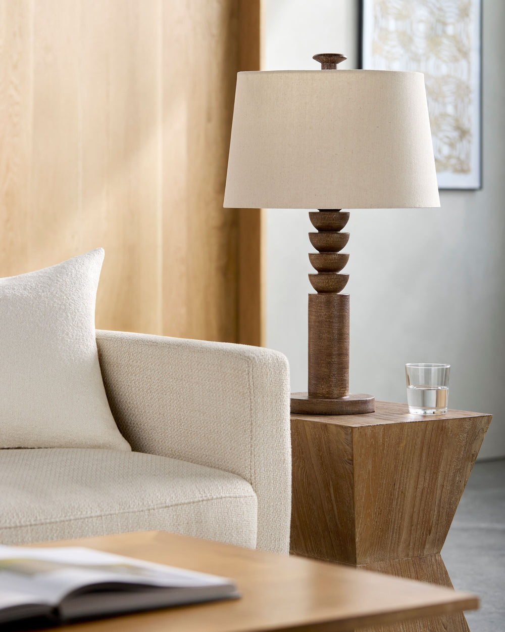 Munisip Accent Table Lamp, styled in a room