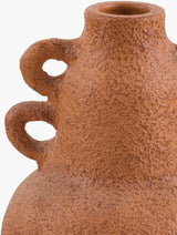 Mohen Vase MOH-001 in Terracotta, corner detail