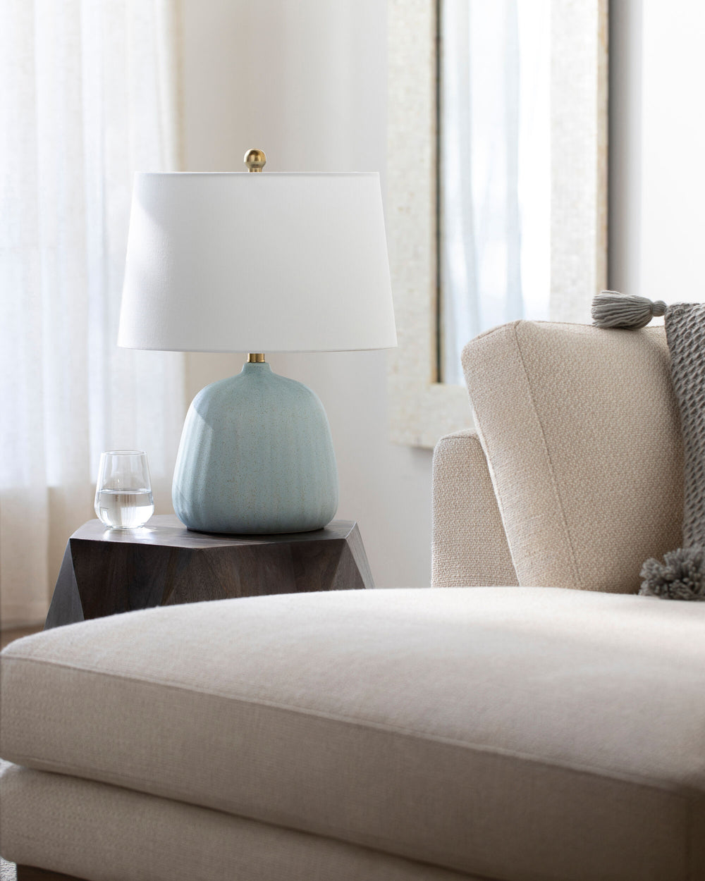 Marine Accent Table Lamp, styled in a room