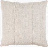 Mudcloth Accent Pillow MUO-001 in Ivory, back view