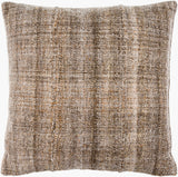 Mudcloth Accent Pillow MUO-005 in Taupe, back view