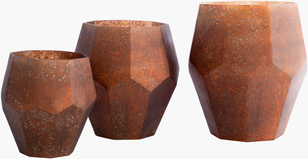Nayla Candleholder NAY-004 in Copper, front view