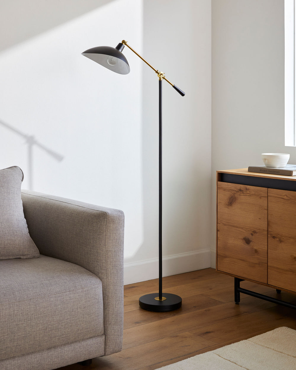 Nebulora Accent Floor Lamp, styled in a room