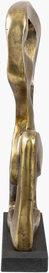 Neblina Decorative Sculpture NEN-001 in Gold, side profile