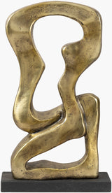 Neblina Decorative Sculpture NEN-001 in Gold, front view