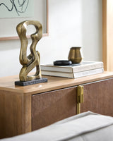 Neblina Decorative Sculpture NEN-001 in Gold, styled in a room