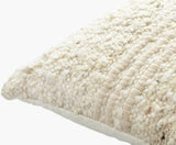 Neutral Accent Pillow NEU-001 in Cream, corner detail