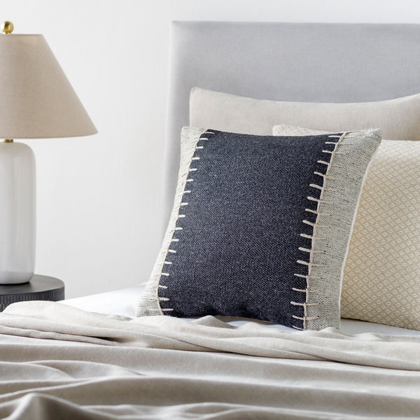 Niko Accent Pillow NKO-001 in Black, styled in a room