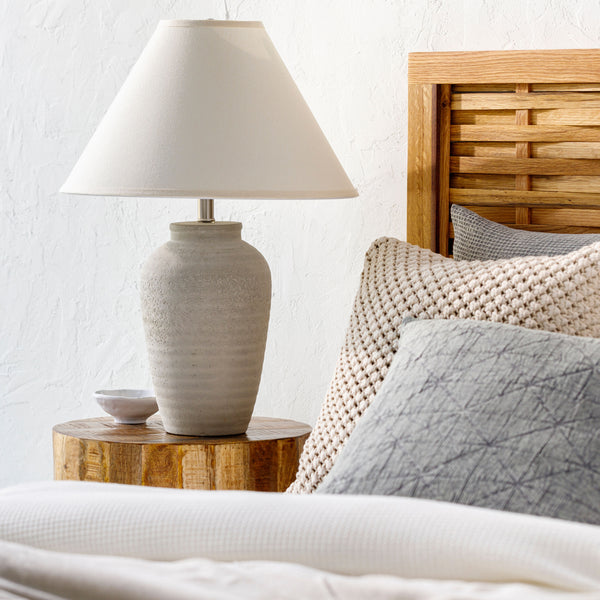 Navagio Accent Table Lamp, styled in a room