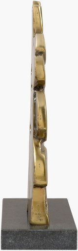 Vines Decorative Sculpture NVI-001 in Gold, side profile