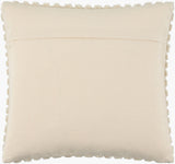 Novoli Accent Pillow NVO-002 in Eggshell, back view