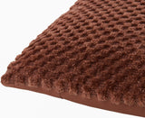 Novoli Accent Pillow NVO-003 in Chocolate, corner detail