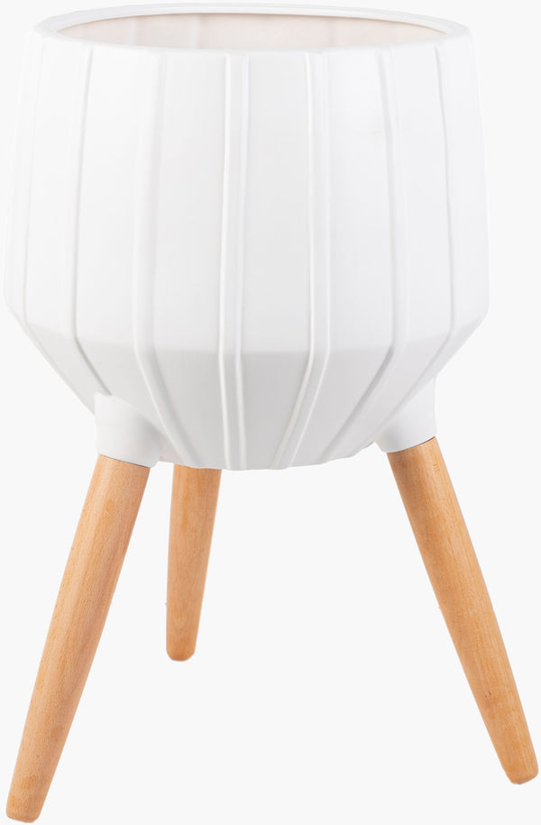 Orchid Planter ORC-007 in White, front view