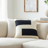 Osmund Accent Pillow OSM-001 in Black, styled in a room