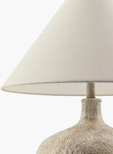 Pedras Accent Table Lamp in cream, shade detail