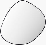Pebble Accent Mirror PLE-001 in Black, front view