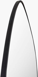 Pebble Accent Mirror PLE-001 in Black, corner detail