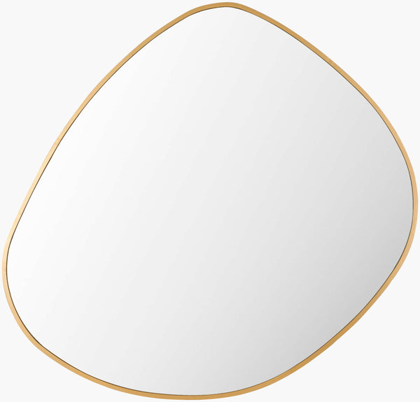 Pebble Accent Mirror PLE-002 in Gold, front view