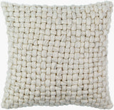 Pansy Accent Pillow PNY-002 in Taupe, front view