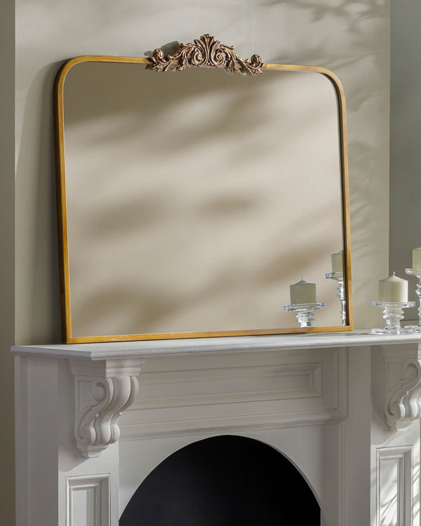Aarlen Mantel Mirror RAL-001, styled in a room
