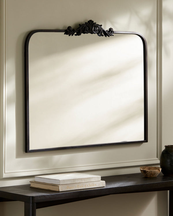 Aarlen Mantel Mirror RAL-002, styled in a room