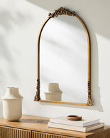 Aarlen Accent Mirror RAL-009, styled in a room
