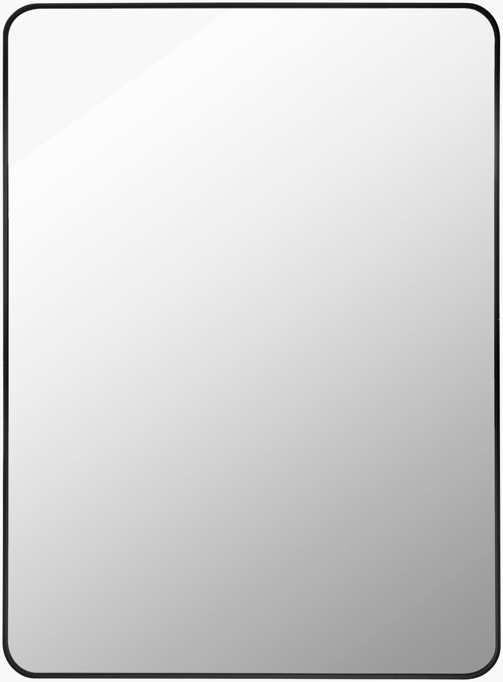 Aranya Accent Mirror RAY-023 in Black, front view