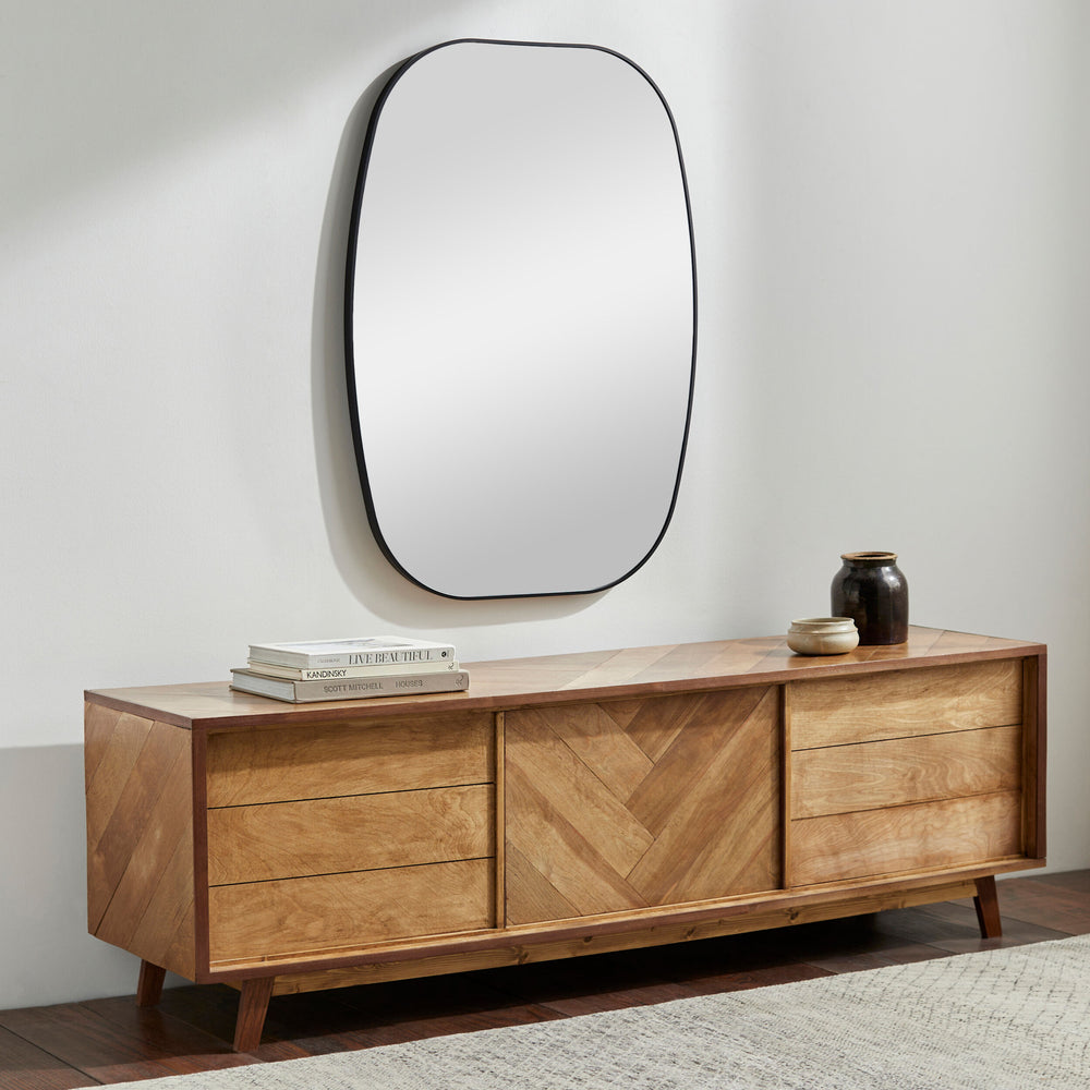 Aranya Accent Mirror RAY-035, styled in a room