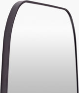 Aranya Accent Mirror RAY-046 in Black, corner detail