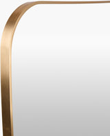 Aranya Accent Mirror RAY-047 in Gold, corner detail