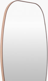 Aranya Accent Mirror RAY-050 in Dark Brown, corner detail