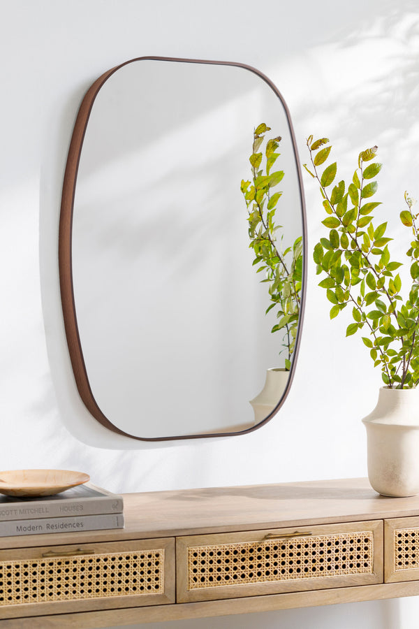 Aranya Accent Mirror RAY-050, styled in a room