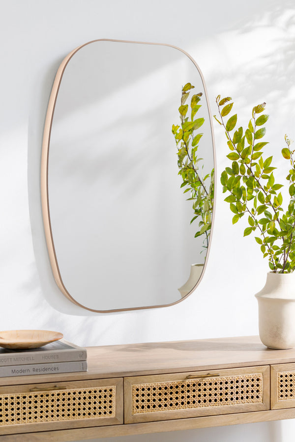 Aranya Accent Mirror RAY-051, styled in a room