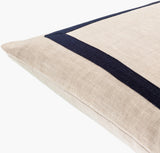 Ritzy Accent Pillow RIZ-003 in Beige, corner detail