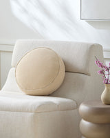 Roy Accent Pillow ROY-001 in Ivory, styled in a room