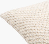 Karrie Accent Pillow RRI-001 in Cream, corner detail