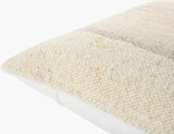 Ruvra Accent Pillow RUVR-001 in Ivory, corner detail
