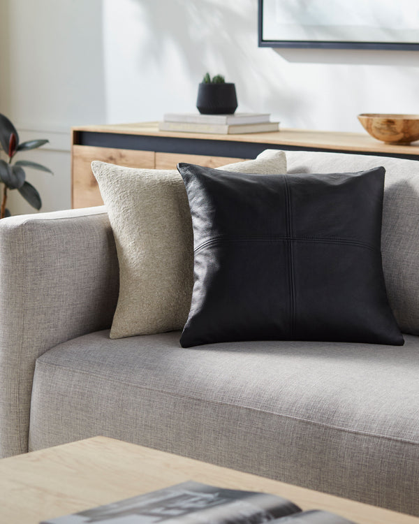 Sheffield Accent Pillow SFD-006 in Black, styled in a room