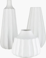 Santino Vase SIO-002 in White, front view