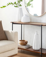 Santino Vase SIO-002 in White, styled in a room