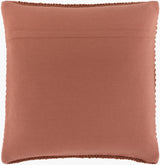 Teris Accent Pillow TERS-003 in Rust, back view