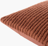 Teris Accent Pillow TERS-003 in Rust, corner detail