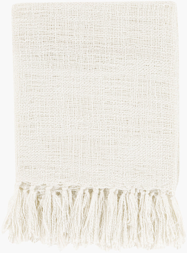 Tilda Throw TID-004 in Off-White, front view