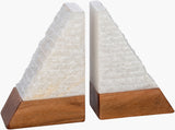Tikal Bookends TKL-002 in White, front view
